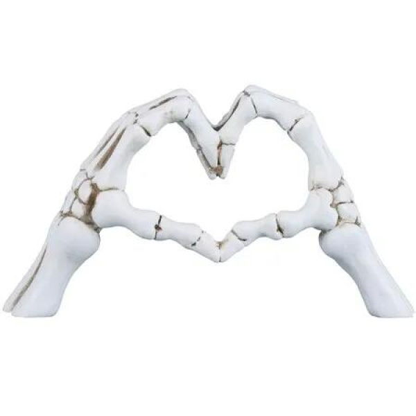 Love Hands Statue,Weird Furniture Gothic Decoration,Resin Desktop Ornament for Halloween Home Office, Unique Halloween Gift