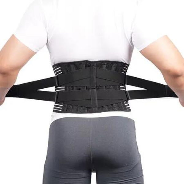 Lower Back Support Belt Lumbar Support Waist Aid for Relax Back 7 Back Support Belt Prevent Damage Soft Breathable Mesh Fabric Size M