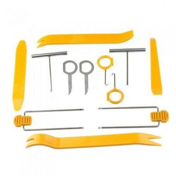 LUD 12Pcs Practical Install Removal Repair Tool For Car Audio Orange