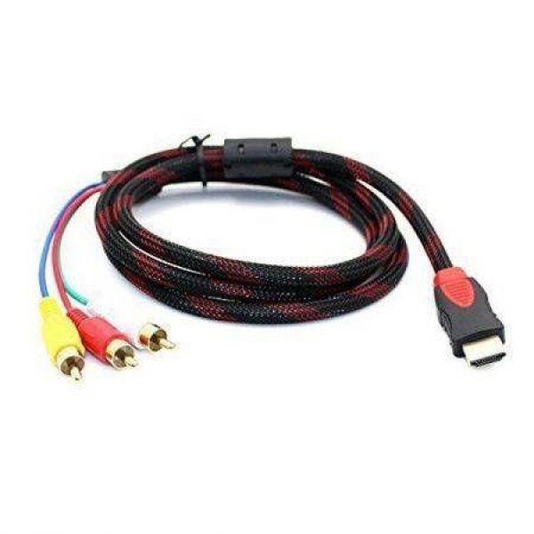 LUD 1.5M HDMI Male To 3 RCA Video Audio AV Cable Cord Adapter 1080P HDTV