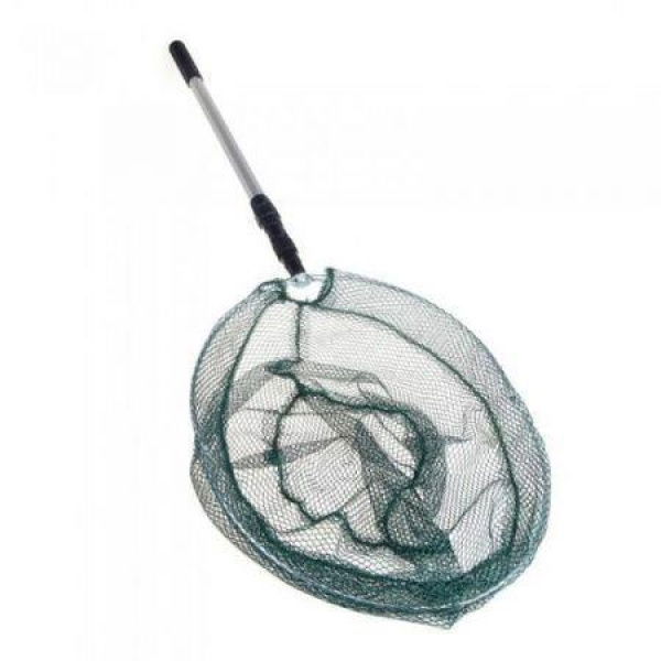 LUD 2-in-1 Fishing Folding Landing Net & Extending Foldable Pole Handle Fishing Net Green.