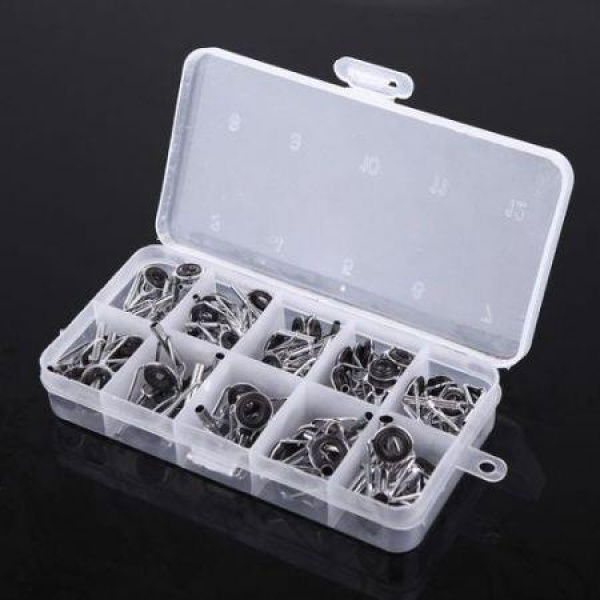 LUD 80Pcs Fishing Rod Guide Tip Repair Kit Set