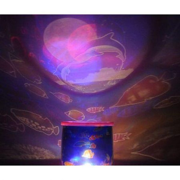 LUD Beautiful Ocean Star Underwater World Projector Night Light Lamp (Random Color)