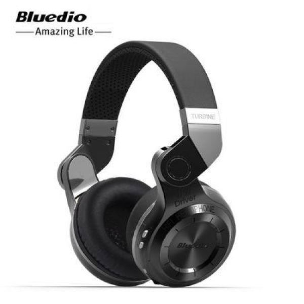 LUD Bluedio T2+ (Turbine 2 Plus) Bluetooth Stereo Headphones Wireless Headphones Bluetooth 4.1 Headset Hurricane Series Over The Ear Headphones - Black.