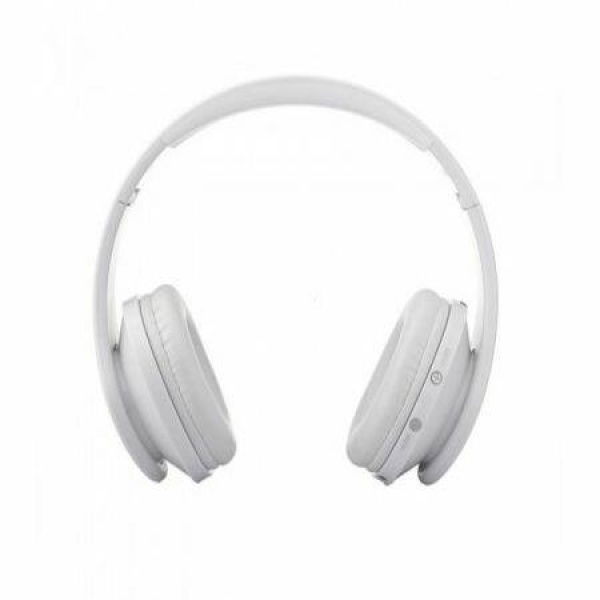 LUD Foldable Wireless Bluetooth Stereo Headset Handsfree Headphones Mic For IPhone IPad PC White