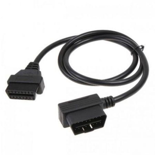 LUD OBD-II OBD2 16Pin Male To Female Extension Cable Diagnostic Extender 100cm