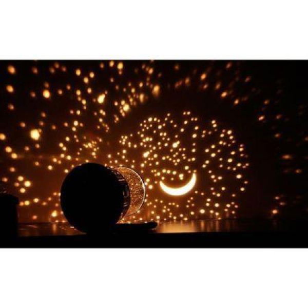 LUD Star And Moon Romantic Colourful Cosmos LED Projector Lamp Night Light Gift