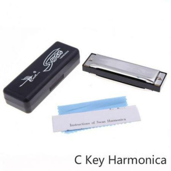 LUD Swan 10 Holes Blues Harp C Key Diatonic Harmonica