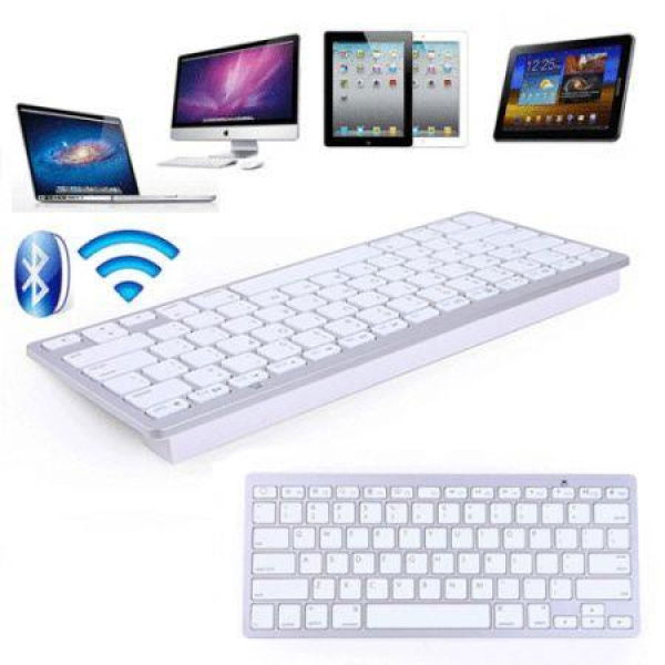 LUD Ultra Slim Bluetooth Wireless Keyboard For Apple IPad IPhone Android Mac Windows