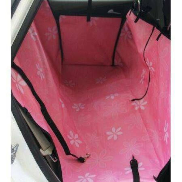 LUD Waterproof Dog Car Hammock Seat Cover For Pets-Pink