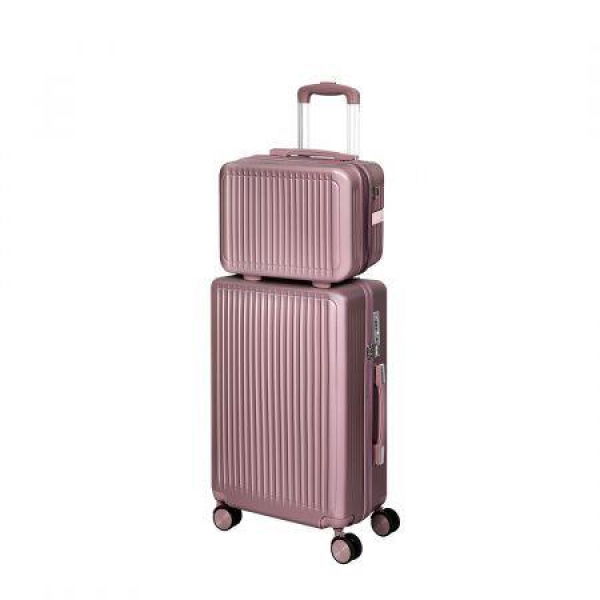 Luggage Suitcase Trolley Rose gold 2pc 14+20