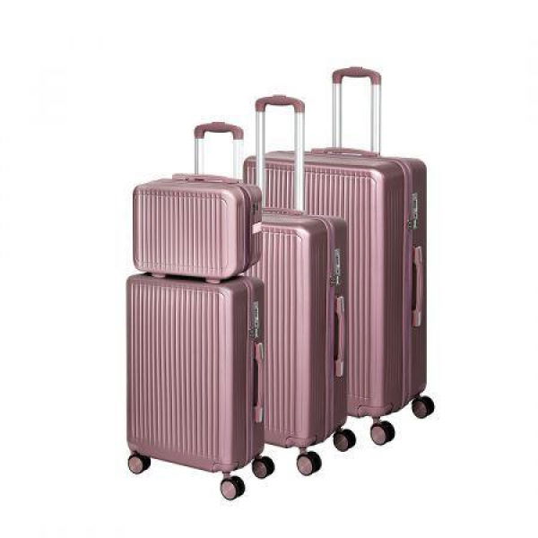 Luggage Suitcase Trolley Rose gold 4pc 14+20+24+28