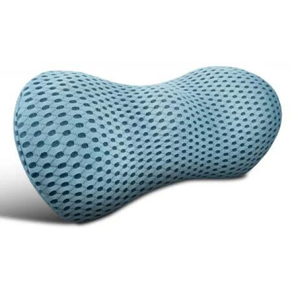 Lumbar Support Pillow,Memory Foam,Ergonomic Streamline Car Seat,Office Chair,Recliner and Bed,Blue