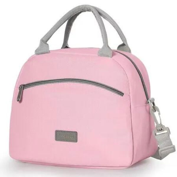 Lunch Tote Bags For Women,Reusable Women Insulated Lunchbag With Strap,Waterproof Cooler Lunch Bags For Work Travel Picnic School Color Pink
