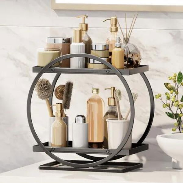 Luxurious Bathroom Shower Caddy - Stylish Organizer for Toilets, Wash Basins & Makeup - Chic Vanity Table Storage Solution