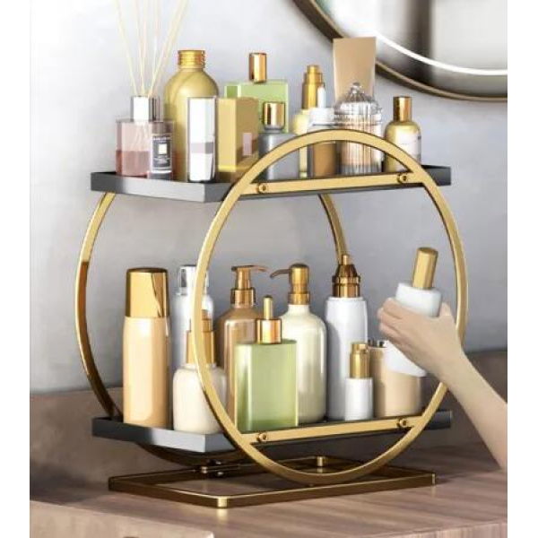 Luxurious Bathroom Shower Caddy - Stylish Organizer for Toilets, Wash Basins & Makeup - Chic Vanity Table Storage Solution