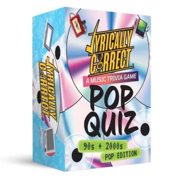 Lyrically Correct 90s & 2000s Music Trivia Card Game, Pop Edition Finish The Lyrics Challenge Fun for Party or Family Night