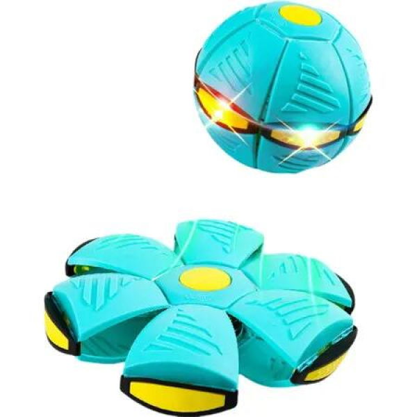 Magic Ball Toy Dual Form Bouncing Ball with Light Effects,Parent-Child Interactive Play,Safe for Kids Indoor & Outdoor,Light Blue