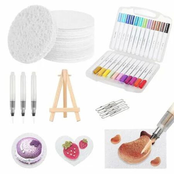 Magic Foam Texture Painting Kit,Magic Puffy Paint,3D Drawing Canvas Painting Kit,Bubble Drawing Pens For DIY Art Supplies, Paintingï¼ŒShape Round