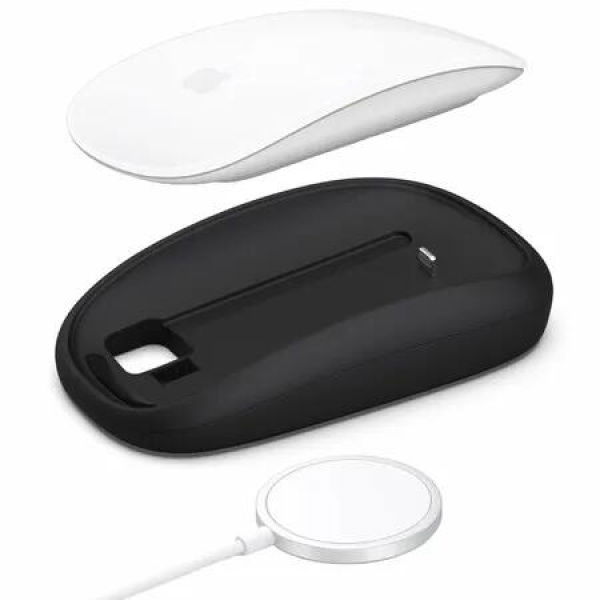Magic Mouses Charger Base Charging Dock for Magic Mouse 2 Lighting,Ergonomic Wand Mouse Grip with MagSafe Charging Support
