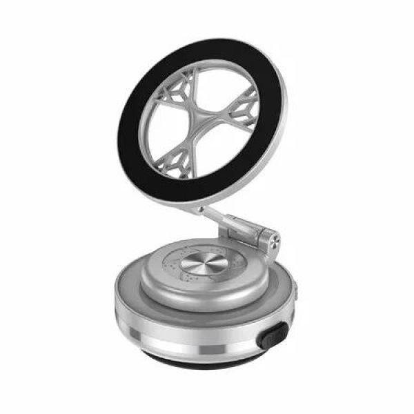 Magnetic Car Phone Holder 360 Degree Rotatable Suction Cup Mount for Car Dashboard & Gym, Universal Phone Bracket(Silver)