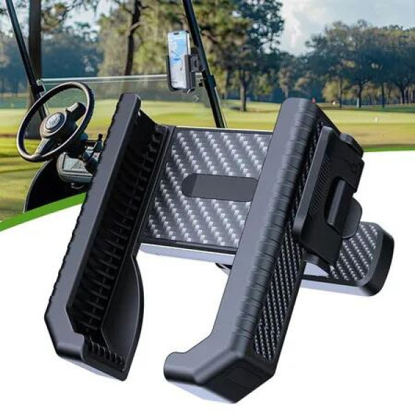 Magnetic Golf Cart Phone Holder Golf Cart Accessories Compatible with EZGO, Yamaha, Club, Golf Cart Phone Mount Accessories for All Smartphones, Black