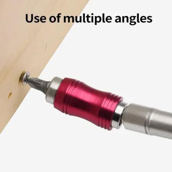 Magnetic Pivot Drill Bit Screwdriver Holder: Adjustable 2-Piece Set for Drills