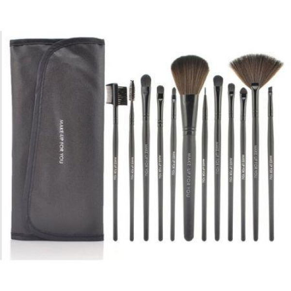 Make Up For You 12-in-1 Cosmetic Brushes Set - Black