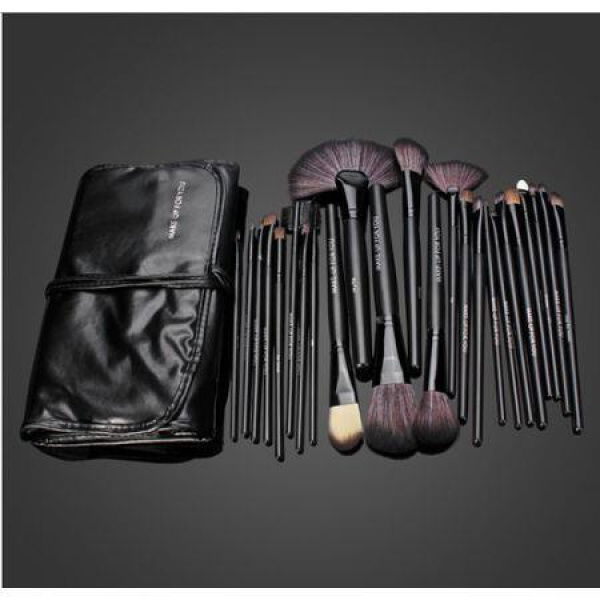 Make-up For You 24pcs Professional Cosmetic Makeup Brushes Set Kit Black