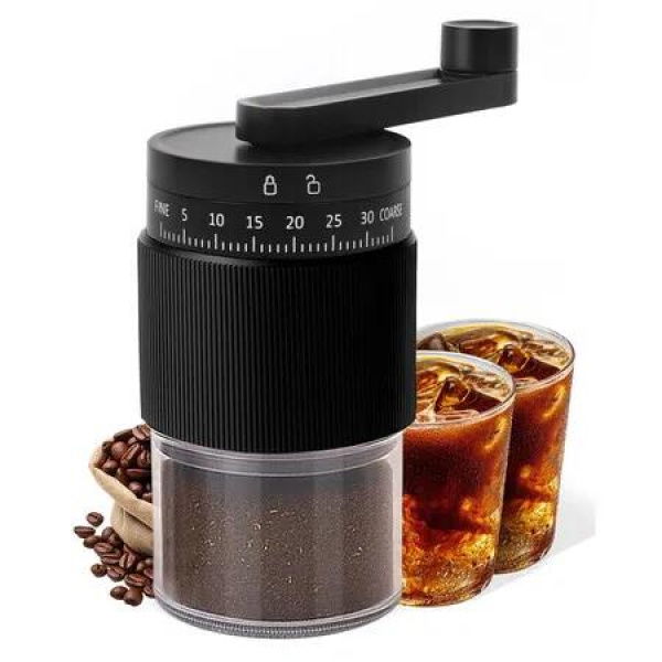Manual Coffee Grinder with Ceramic Burr,40g Capacity,35 Adjustable Settings,Portable Hand Mill,Compact and Quiet for Home Use