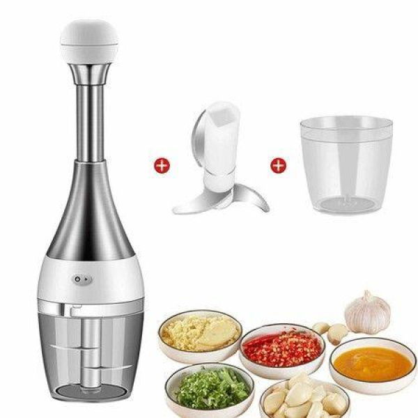 Manual Garlic Chopper Speedy Bowling Push Food Processor Grinder With Stainless Steel Blades For Vegetables/Fruits/Salad/Meat/Nuts.