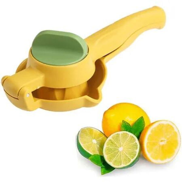 Manual Lemon Juicer,Fruit Juicer Citrus Lemon Squeezer Household Small Lemon Clip Squeezer Hand Press Kitchen Tool for Lemon Juice (Yellow)