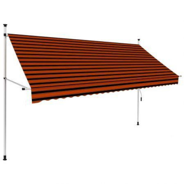 Manual Retractable Awning 300 Cm Orange And Brown