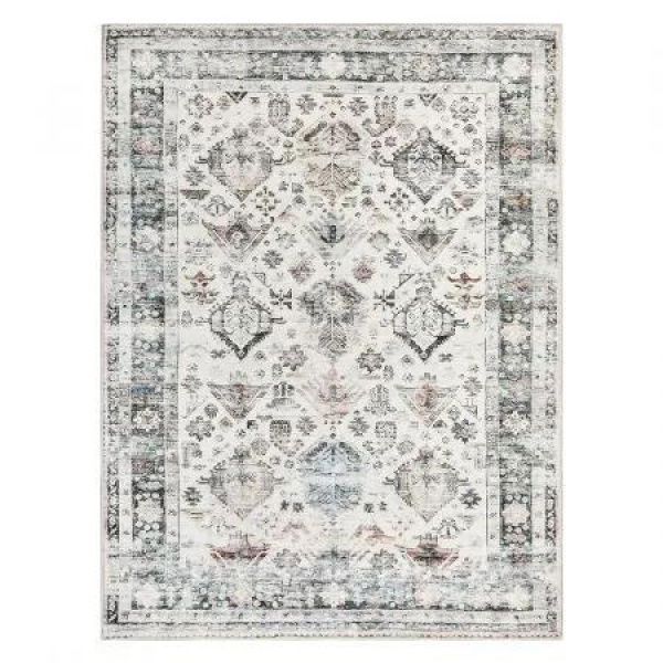 Marlow Floor Rug Vintage Short Pile Washable Carpet Soft Plush Non Slip 160x120