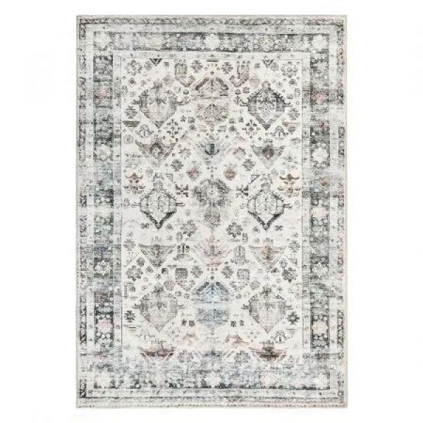 Marlow Floor Rug Vintage Short Pile Washable Carpet Soft Plush Non Slip 80X120