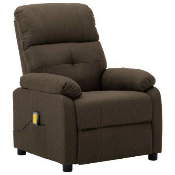 Massage Chair Brown Fabric