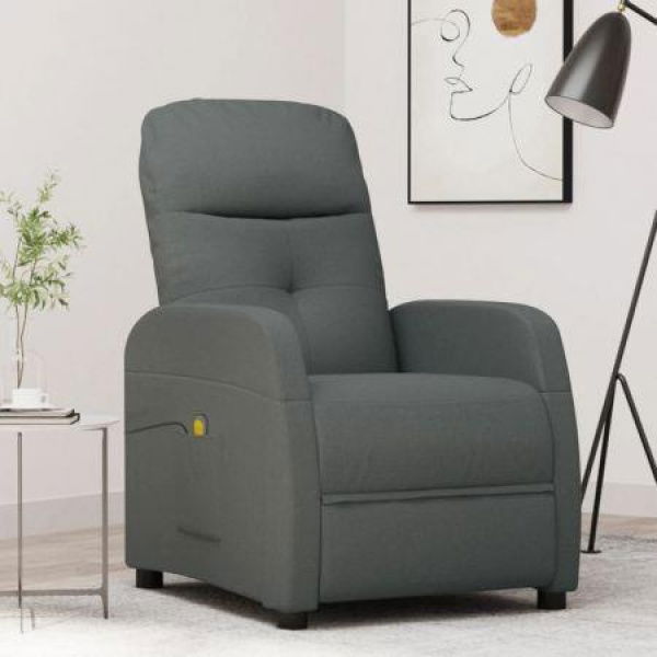 Massage Chair Dark Grey Fabric