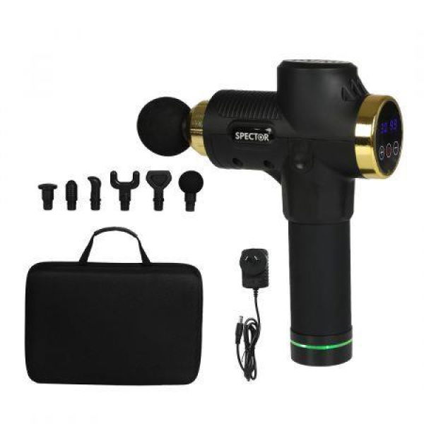 Massage Gun 6 Heads Electric Black