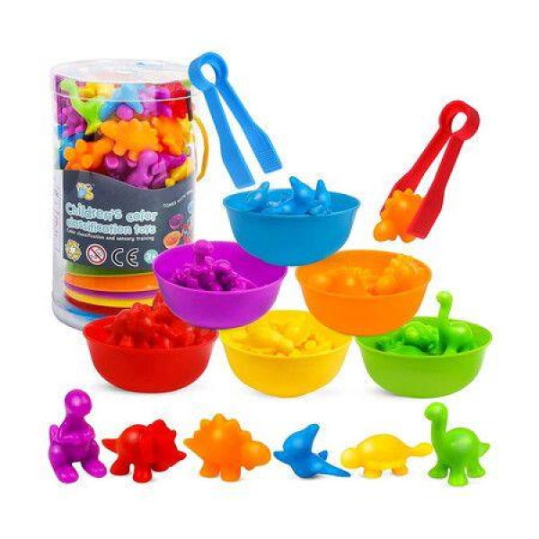 Matching Color Sorting Stacking Games with Bowls for Kids Boys Girls Aged 3+