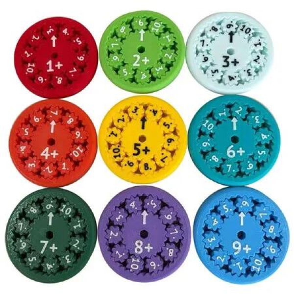 Math Fidget Spinners,Educational Math Fact Fidget Spinners,Learn Division & Multiplication,Perfect for Stimmers & Fidgeters (Add Or Subtract 9pcs)