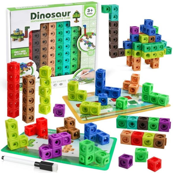 Math Link Counting Cubes Number Connecting Snap Linking Blocks Manipulatives With Activity Cards Learning Educational Toys For Kindergarten Kids