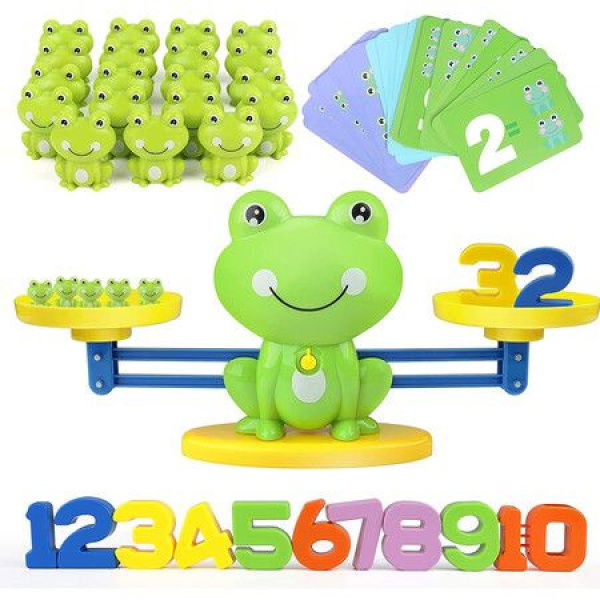 Maths Scales Montessori Toy Frog Balance Maths Game For Children Boys And Girls Age 3+.