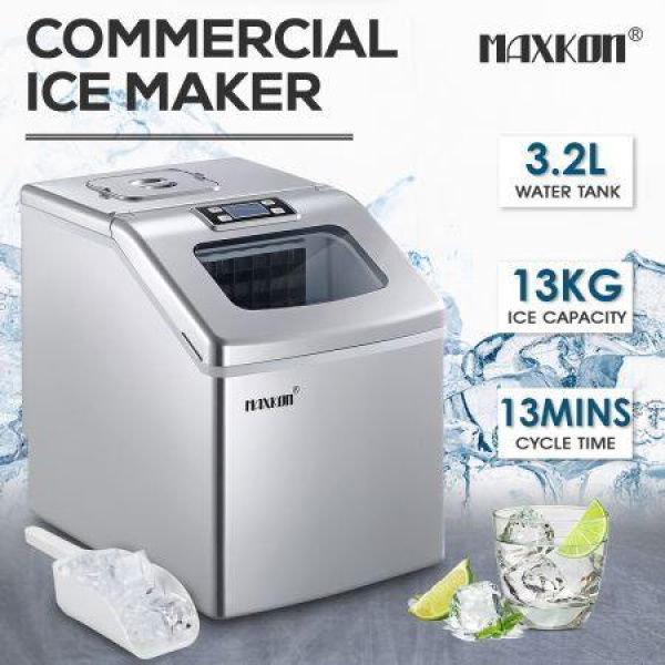 Maxkon 3.2L Portable Ice Cube Maker Machine Home Commercial Fast Benchtop Freezer.