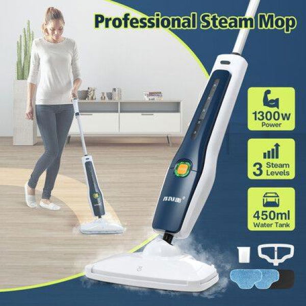 Maxkon Professional Steam Mop Cleaner Floor Cleaning Steamer 1300W With 3 Steam Levels