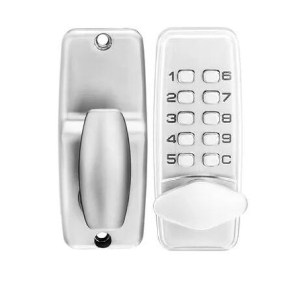 Mechanical Keyless Door Lock, 2-8 Digit Code Combination Entry Door Lock Password Security Coded Lock Push Button Keypad Lock for Home Office