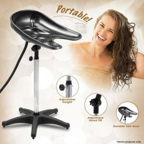 Medium Mobile Portable Salon Hair Washing Basin High Gloss