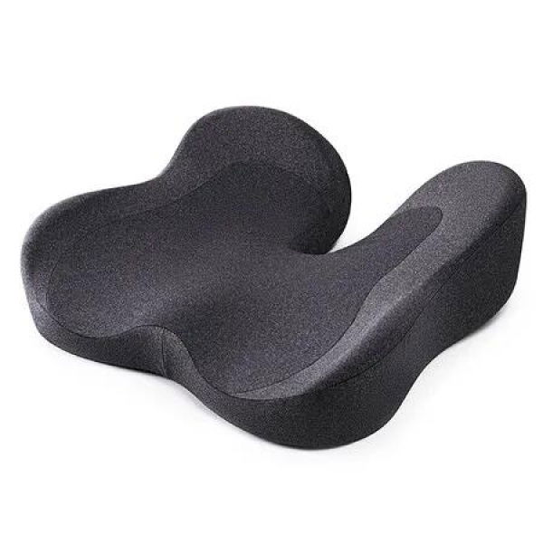 Memory Foam Seat Cushion for Office Chair, Ergonomic Design for Sciatica, Hip and Coccyx Pressuer Relief, Comfortable Support, Long Sitting, Grey
