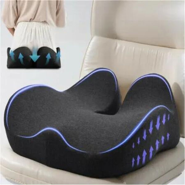 Memory Foam Seat Cushion for Office Chair, Orthopaedic Ergonomic Seat Cushion for Relieving Pressure in Hips,Tailbone and Sciatica for Car