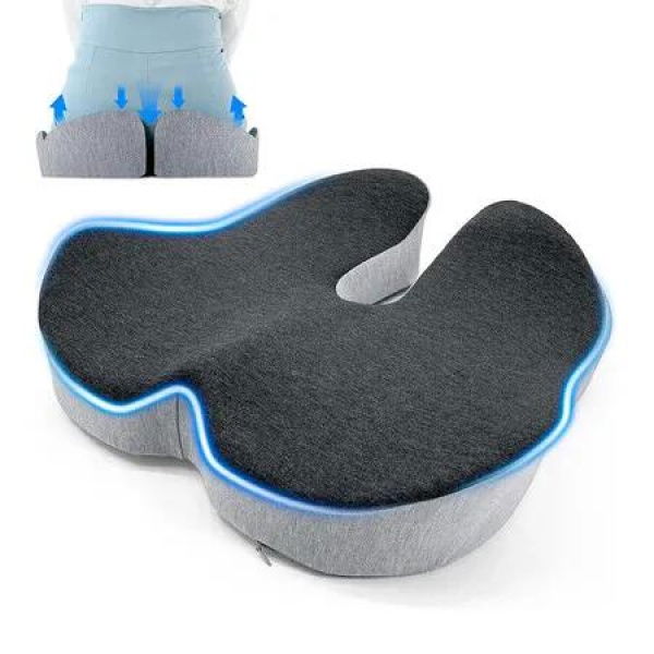 Memory Foam Seat Cushions, Office Chair Cushion, Soft Support and Anti Slip Bottom with Removable Cover, Chair Cushions for Office Chair Car