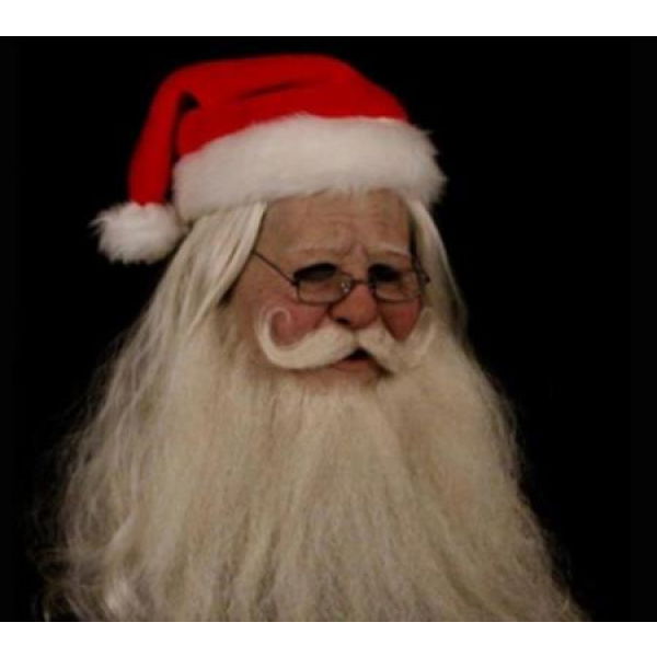 Merry Christmas Santa Claus Latex Mask Outdoor Ornamen Cute Santa Claus Costume Masquerade Wig Beard Dress Up Xmas Party - Male